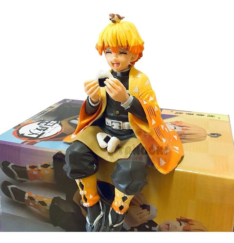 Kimetsu No Yaiba Zenitsu Comiendo Onigiris Figura En Caja